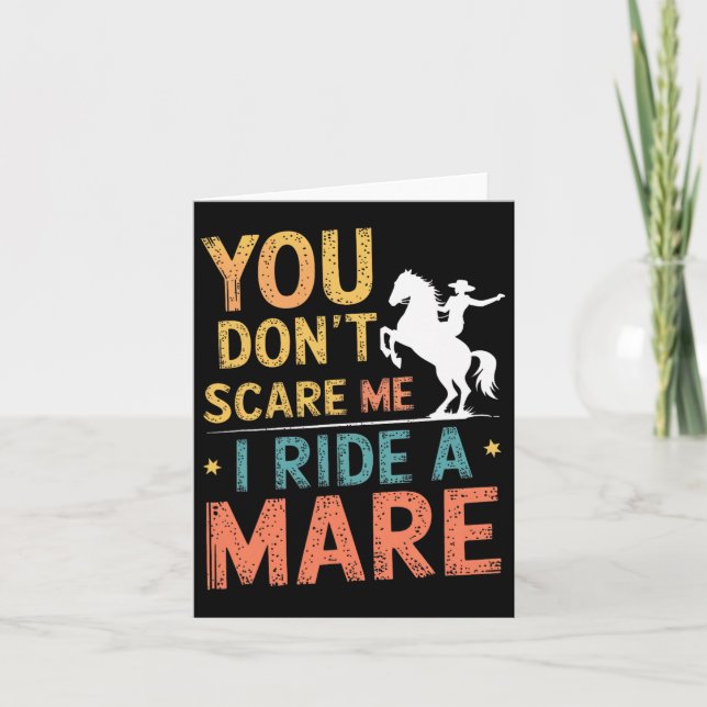 Horse Lover Riding Equestrian Horseback Rider Wome Card (Front)
