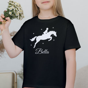 Horse lover riding own name kids gift T-Shirt