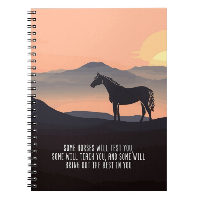 Horse Lover Some Horses Will Test You Notebook (Front)