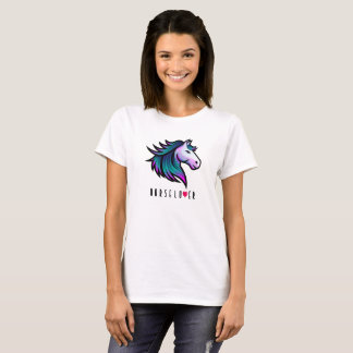 Horse Lover T-Shirt – Indigo Mane with Heart Touch