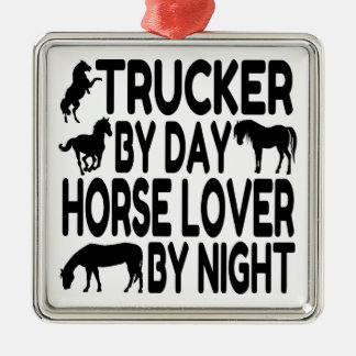 Horse Lover Trucker Metal Tree Decoration