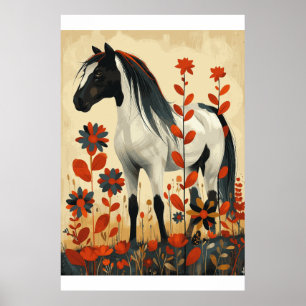 Horse Lover Watercolor Art Poster