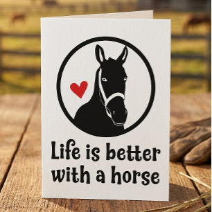 Horse Lover Western Cowgirl Thinking of You Card