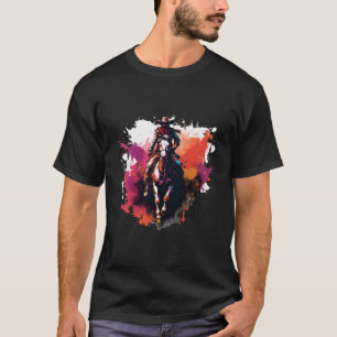 Horse Lover Western Horses Riding Cowboy Rodeo Col T-Shirt