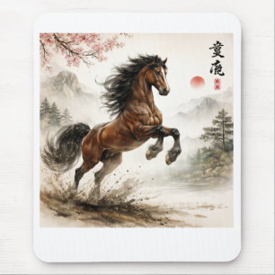 Horse lovers , chinese mouse pad