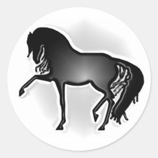 Horse lovers classic round sticker