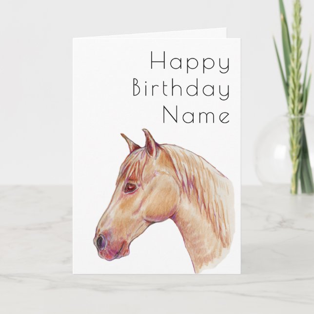 Horse Lovers Deco Birthday Card (Front)