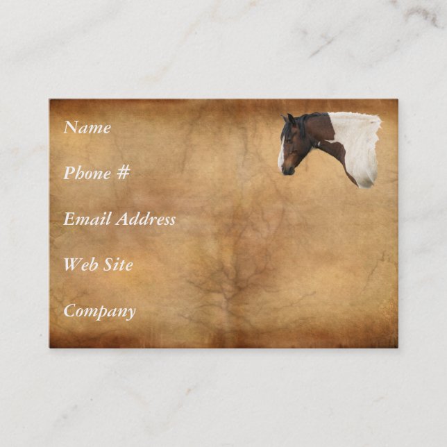 Horse-lover's Equine Animal-lover's Gift Business Card (Front)