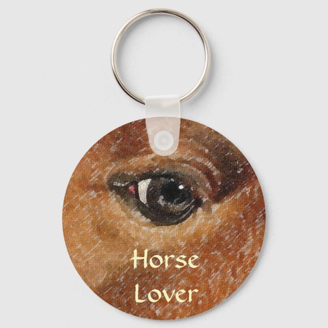 Horse-lover's Equine Animal-lover's Gift Key Ring (Front)