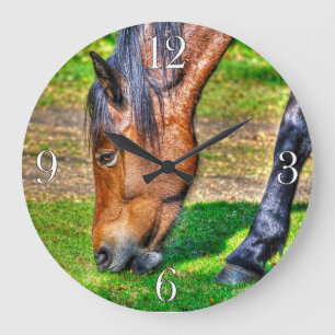 Horse-lover's Equine Animal-lover's Gift Large Clock