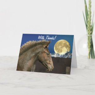 Horse-lover's Equine Animal-lover's Gift Thank You Card