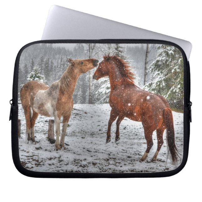 Horse-lovers Equine Ranch Horse Photo Laptop Sleeve (Front)