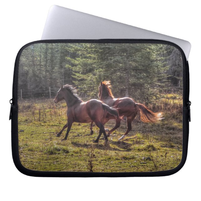Horse-lovers Equine Ranch Horse Photo Laptop Sleeve (Front)