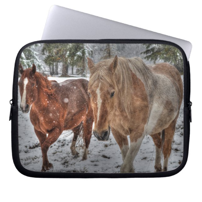 Horse-lovers Equine Ranch Horse Photo Laptop Sleeve (Front)