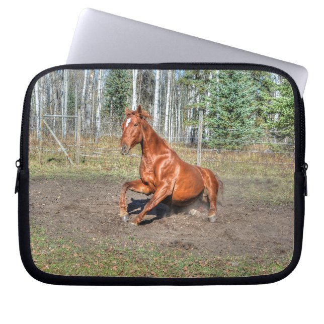 Horse-lovers Equine Ranch Horse Photo Laptop Sleeve (Front)