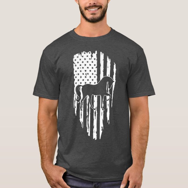 Horse Lovers Flag friend T-Shirt (Front)