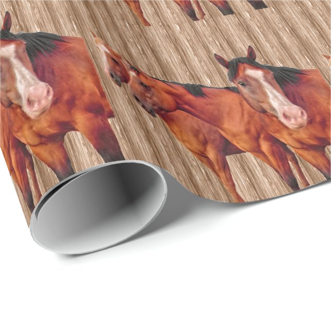 Horse Lover's Girls Club for Cowgirls Wrapping Paper (Roll Corner)