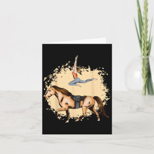 Horse Lovers Horseck Riding Trick Equestrian Saddl Card