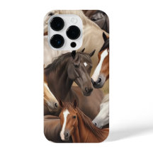 Horse lovers iPhone case with horsehead images.