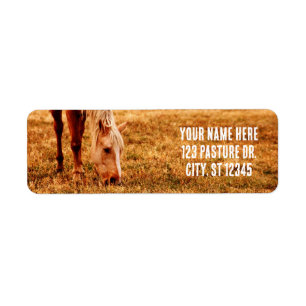 HORSE LOVERS RETURN ADDRESS LABEL
