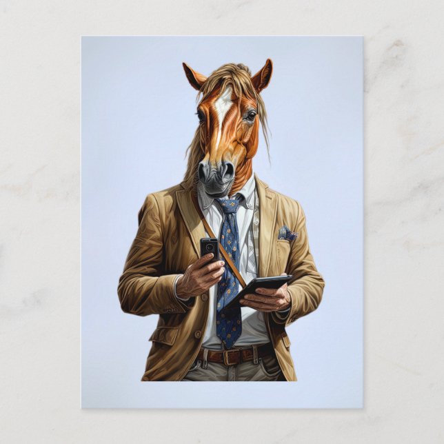 Horse Man Postcard (Front)