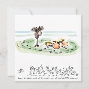 Horse map - greeting card for horse lovers