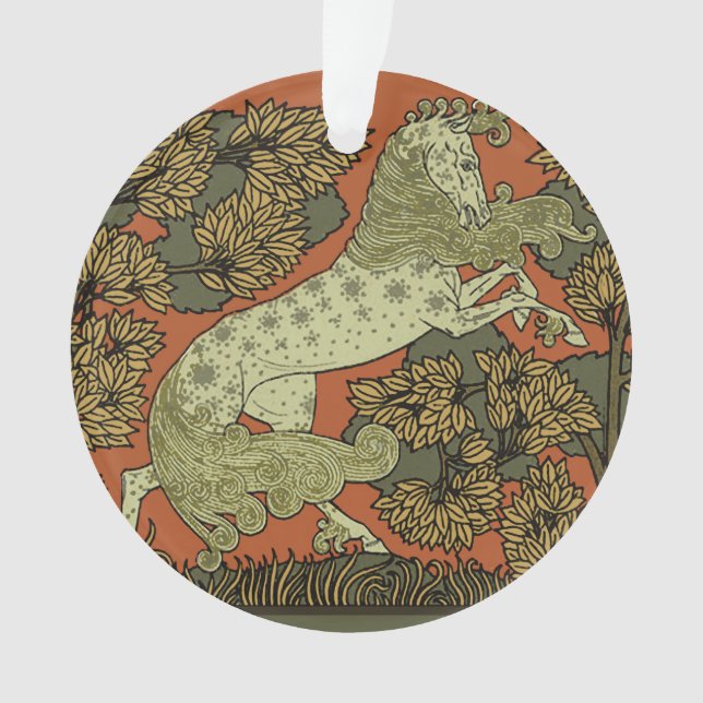 Horse Mediaeval Arts Crafts Art Nouveau  Ornament (Front)