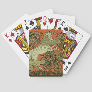 Horse Mediaeval Arts Crafts Art Nouveau Playing Cards