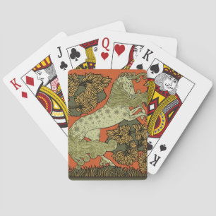 Horse Mediaeval Arts Crafts Art Nouveau Playing Cards