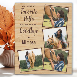 Horse Memorial 4 Photo Plaque