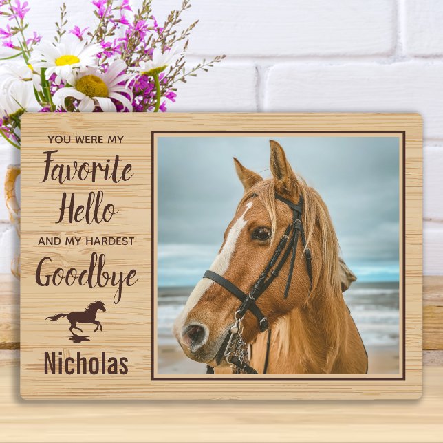 Horse Memorial Equine Photo Plaque (Creator Uploaded)