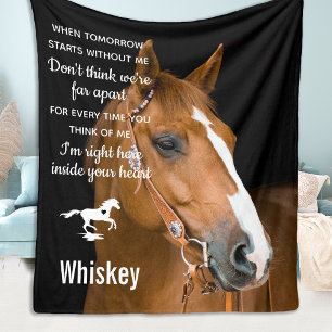 Horse Memorial Gift - Remembrance Keepsake Fleece Blanket