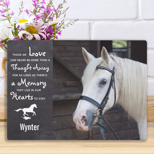 Horse Memorial Keepsake - Sympathy Horse Photo Plaque (Creator Uploaded)