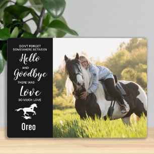 Horse Memorial Keepsake Sympathy Pet Loss Memorial Plaque