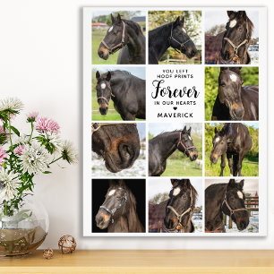 Horse Memorial Personalized Pet Photo Collage Print