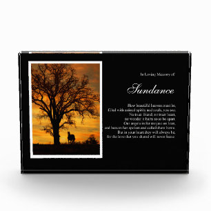 Horse Memorial Spiritual Heaven Custom Name Photo Block