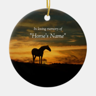 Horse Memorial Tribute Spiritual Ceramic Ornament