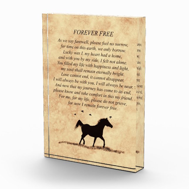 Horse Memorial Tribute Spiritual Photo Block (Right)