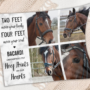 Horse Memorials Keepsake Horse Photo Collage Fleece Blanket