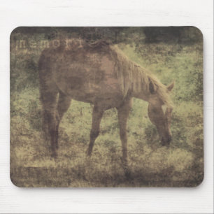 Horse Memories Grunge Mouse Pad