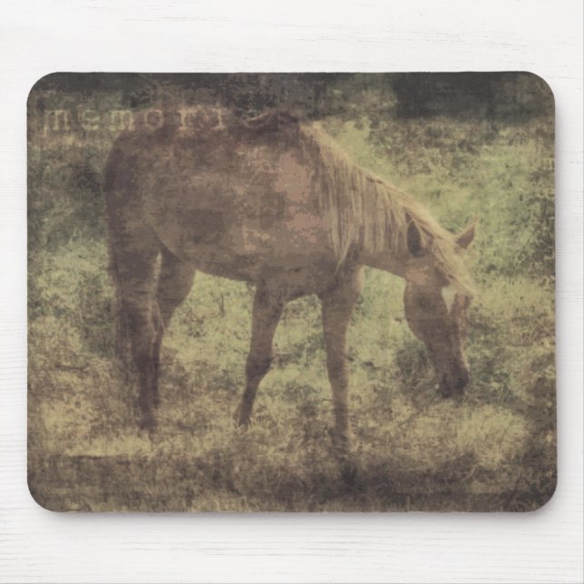 Horse Memories Grunge Mouse Pad (Front)
