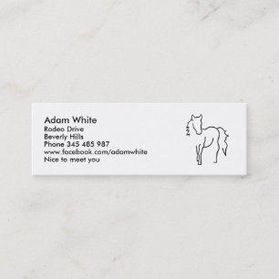 Horse Mini Business Card