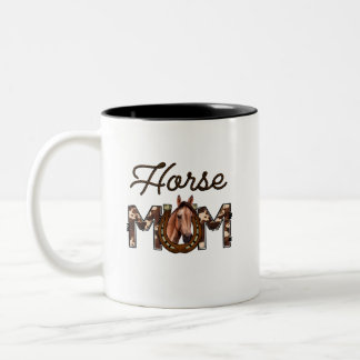 Horse Mom Two-Tone Coffee Mug