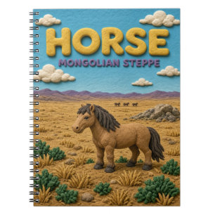 Horse Mongolian Steppe Modern KlayKoo Notebook