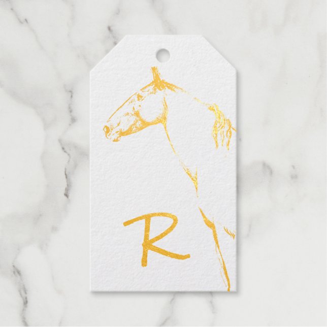 Horse Monogram Gift Tags (Front)