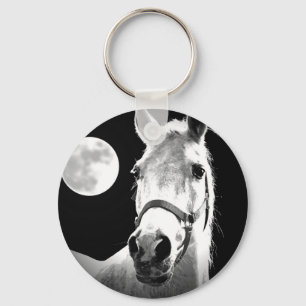 Horse & Moon Key Ring