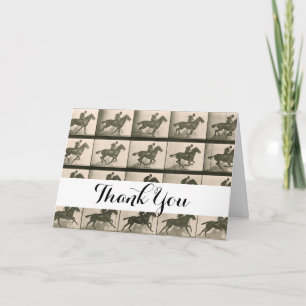 Horse Motion Vintage Photography Thank You Card