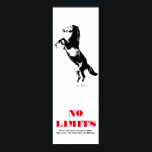 Horse Motivational No Limits Pop Art Black White Poster<br><div class="desc">Quote on Poster: Never say never,  because limits,  like fears,  are often just an illusion.</div>