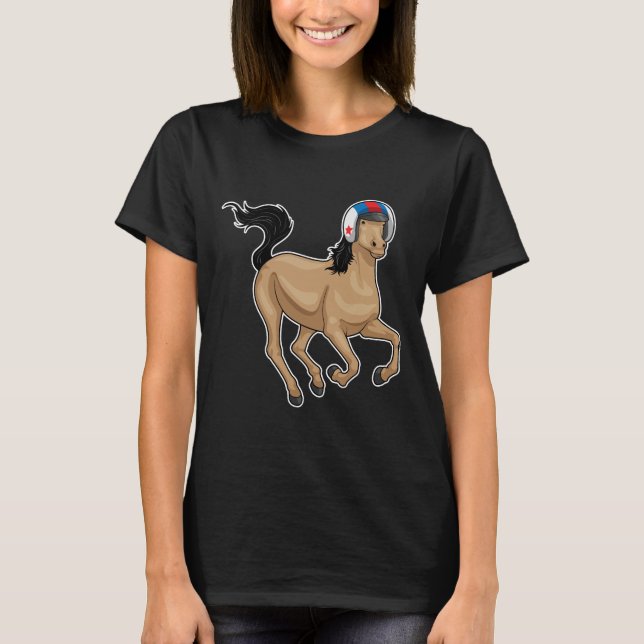 Horse Motorcycle helmet T-Shirt (Front)