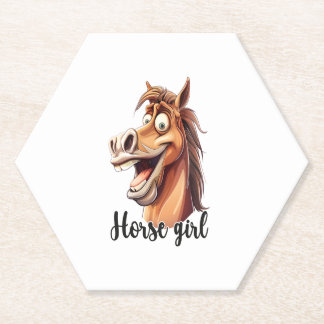 Horse Mountain Forest Landscape Paper Coaster